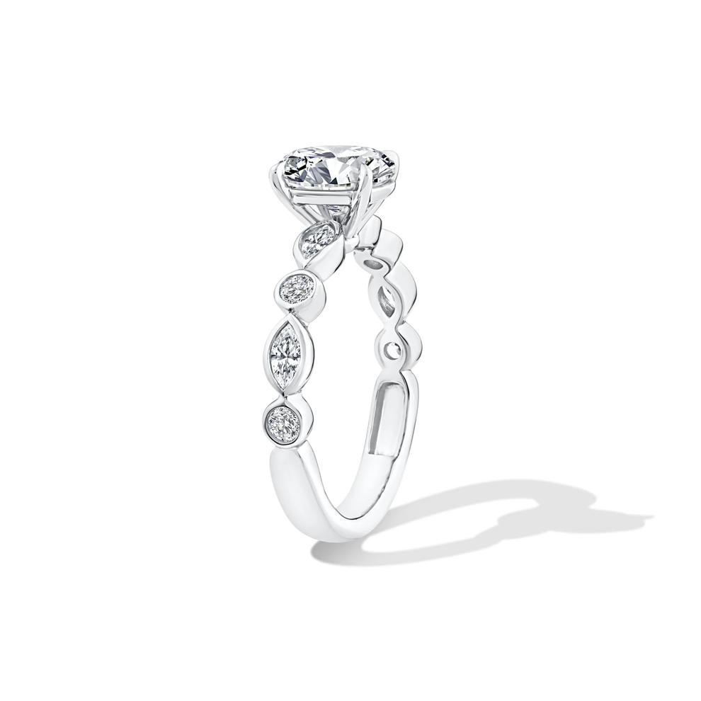 Lab Grown Diamond Oval Center Engagement Ring in 10K White Gold (1 3/8 ct. tw.) – Image 3 of 4