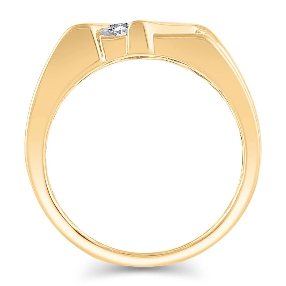 Men&rsquo;s Lab Grown Diamond Ring in 10K Yellow Gold (1/3 ct. tw.) – Image 2 of 3