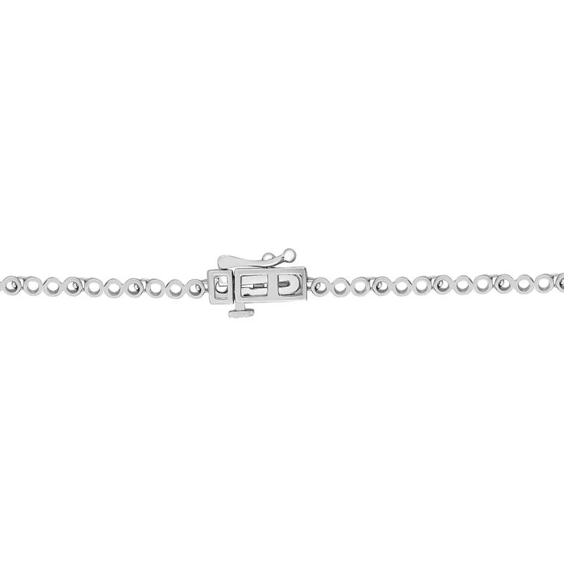 Diamond illusion tennis necklace in 10K white gold &#40;1 ct. tw.&#41; – Image 3 of 3
