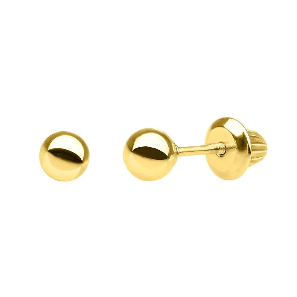 Children's Ball Stud Earrings in 14K Yellow Gold – Image 1 of 1