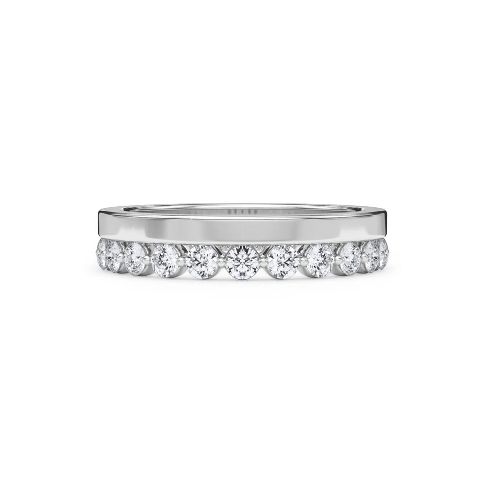 Lab Grown Diamond Shared Prong Stack Eternity Band in 14K White Gold (1 ct. tw.) – Image 1 of 4