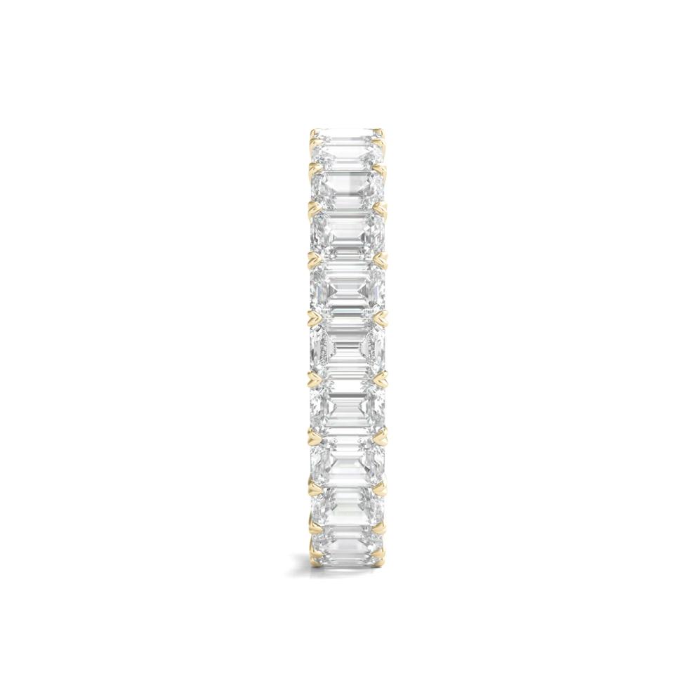 Emerald-Cut Diamond Wedding Band with Eternity Setting in 14K Yellow Gold (3 ct. tw.) – Image 3 of 3