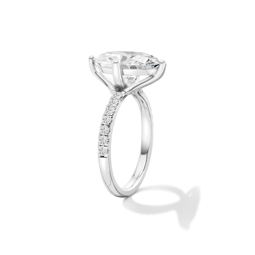 Carrie Lab Grown Moval Diamond Engagement Ring in Platinum (3 1/4 ct. tw.) – Image 4 of 4