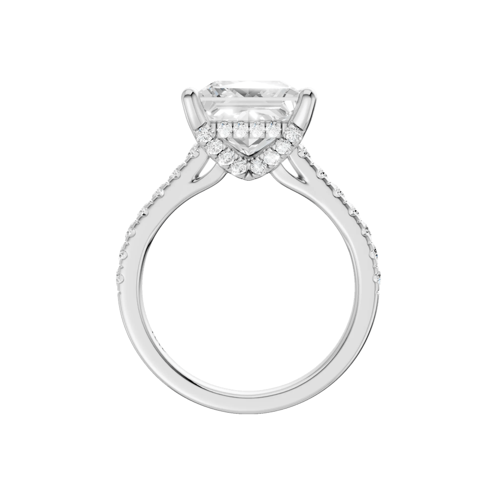 Noreen Lab Grown Diamond Princess-Cut Center Engagement Ring in 14K White Gold (4 1/2 ct. tw.) – Image 4 of 5