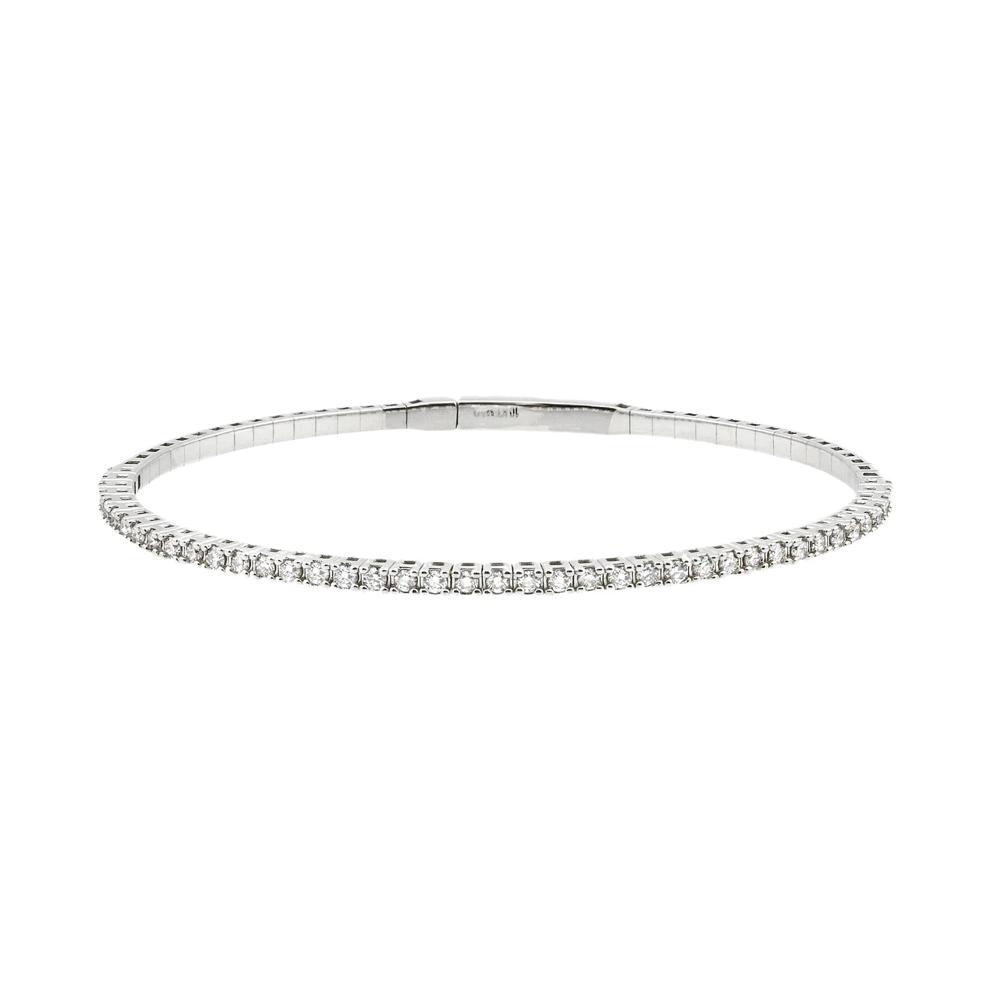 Diamond Flex Bangle Bracelet in 10K White Gold (1 1/2 ct. tw.) – Image 1 of 1