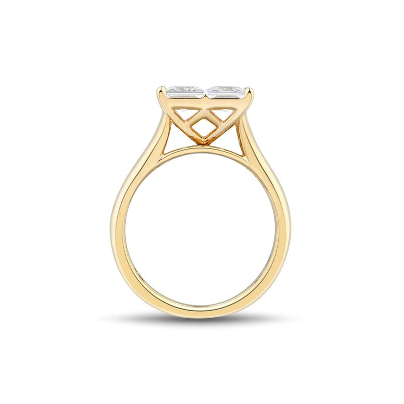Lab Grown Diamond Composite Engagement Ring in 10K Yellow Gold &#40;3 ct. tw.&#41; – Image 2 of 3