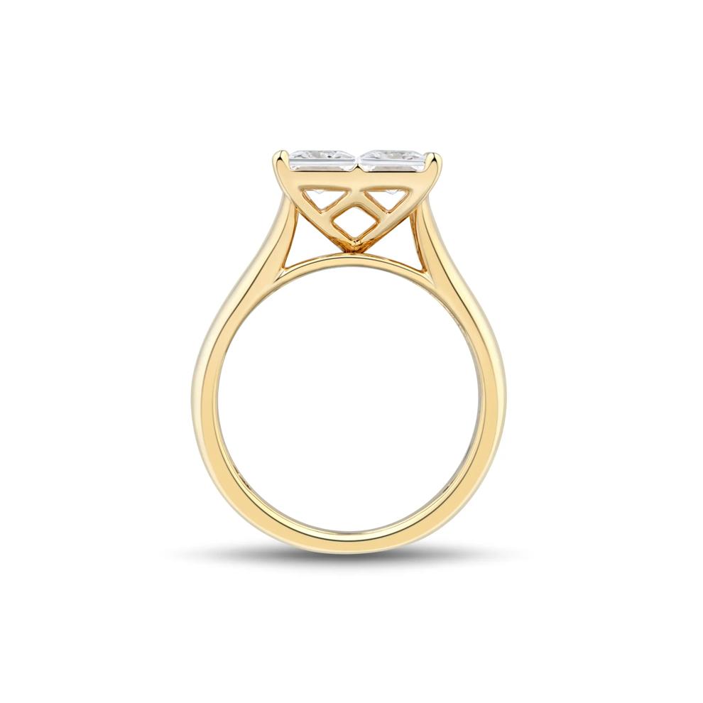 Lab Grown Diamond Composite Engagement Ring in 10K Yellow Gold (3 ct. tw.) – Image 2 of 3