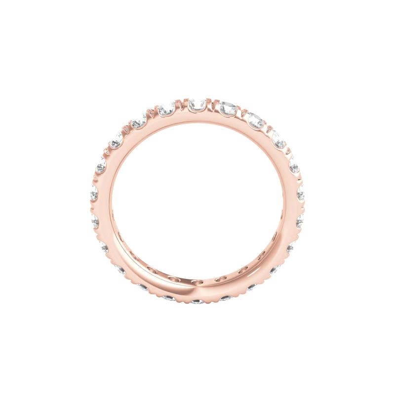 Lab Grown Diamond Comfort Fit Eternity Band in 14K Rose Gold (2 ct. tw.)  – Image 2 of 3