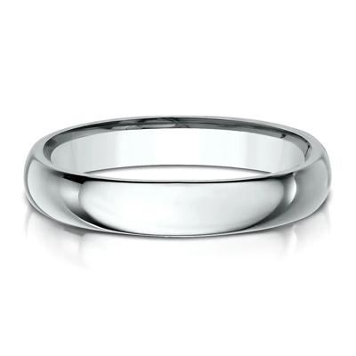 Wedding Band in 14K White Gold, 4MM