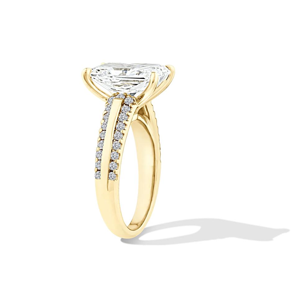 Lab Grown Diamond Radiant Center Engagement Ring in 14K Yellow Gold (5 1/2 ct. tw.) – Image 3 of 4