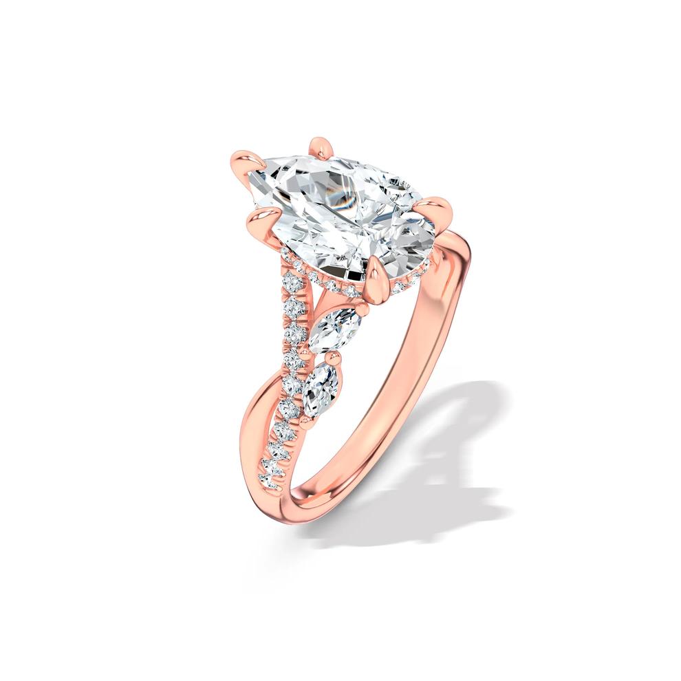 Lab Grown Diamond Pear-Shaped Engagement Ring in 14K Rose Gold (3 1/2 ct. tw.) – Image 4 of 4