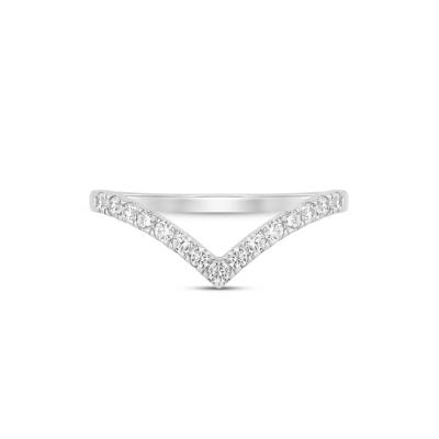 Lab Grown Diamond Chevron Contour Band in 14K Gold (1/3 ct. tw.)