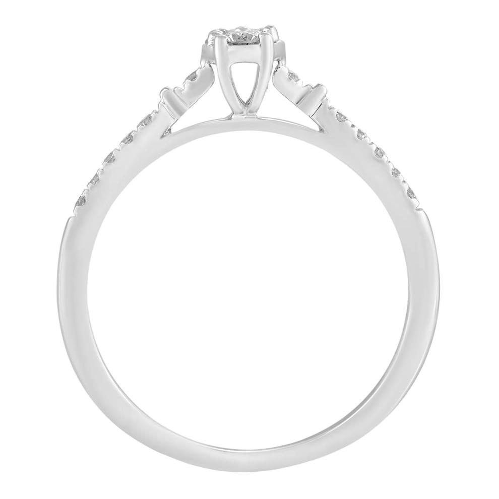 Diamond Composite Promise Ring in Sterling Silver (1/4 ct. tw.) – Image 2 of 3