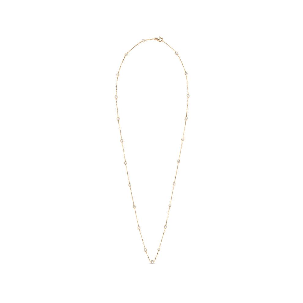 Diamond Long Station Necklace in 10K Yellow Gold, 24" (1 ct. tw.) – Image 3 of 4