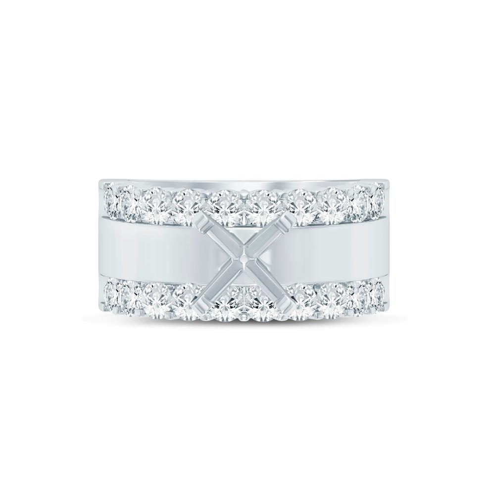 Lab Grown Diamond Semi-Mount Engagement Ring in 14K White Gold (1 1/2 ct. tw.) (Setting Only) – Image 2 of 6