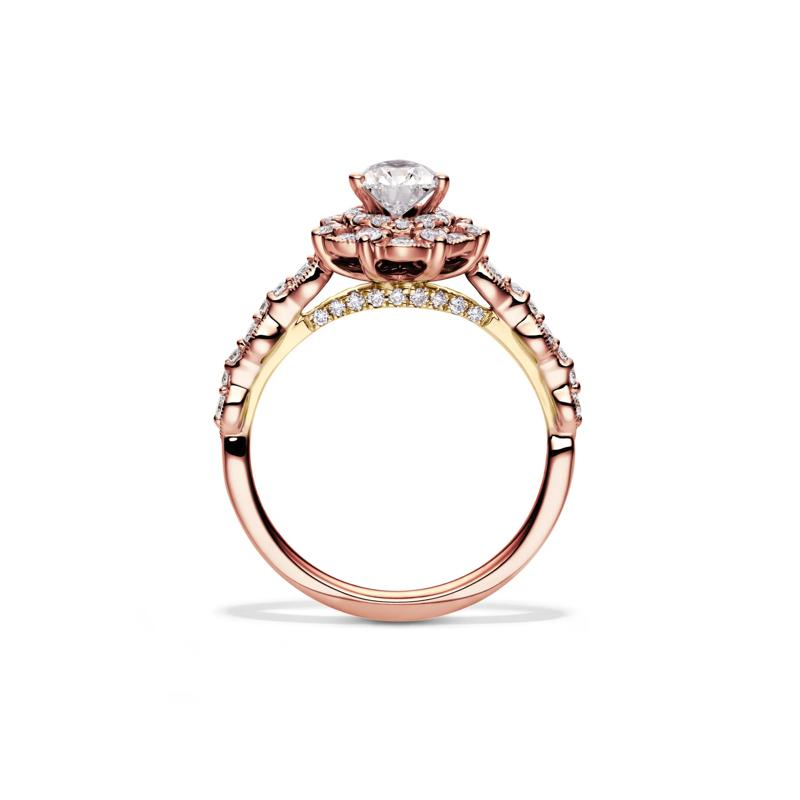 Alice Lab Grown Diamond Bridal Set in 14K Rose Gold &#40;1 3/8 ct. tw.&#41; – Image 2 of 6