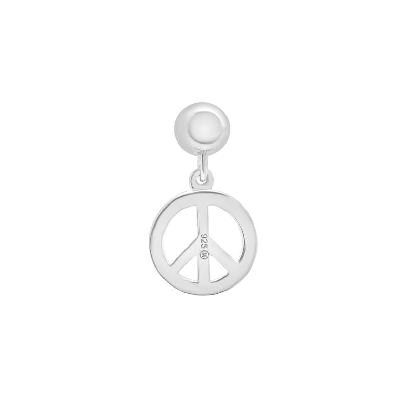 Peace Sign Bead Charm in Sterling Silver – Image 3 of 3