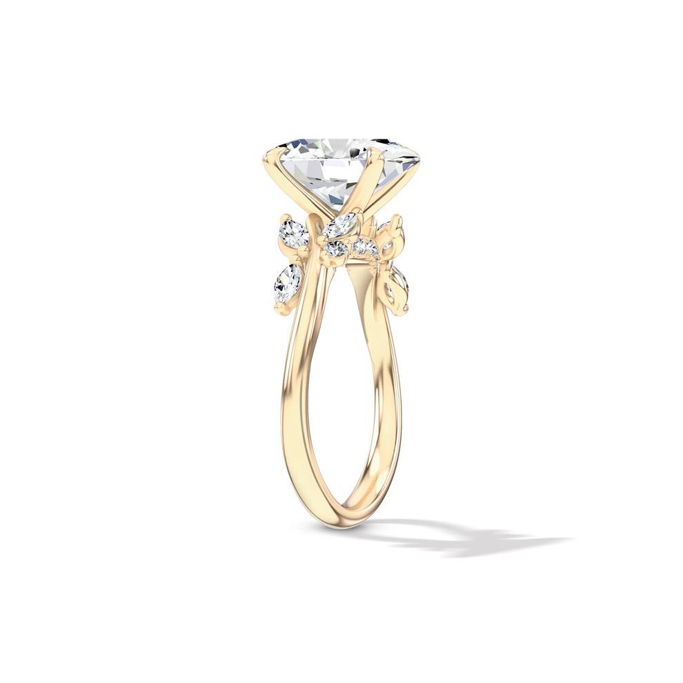 Lab Grown Diamond Oval Center Engagement Ring in 14K Yellow Gold (3 1/3 ct. tw.) – Image 3 of 4