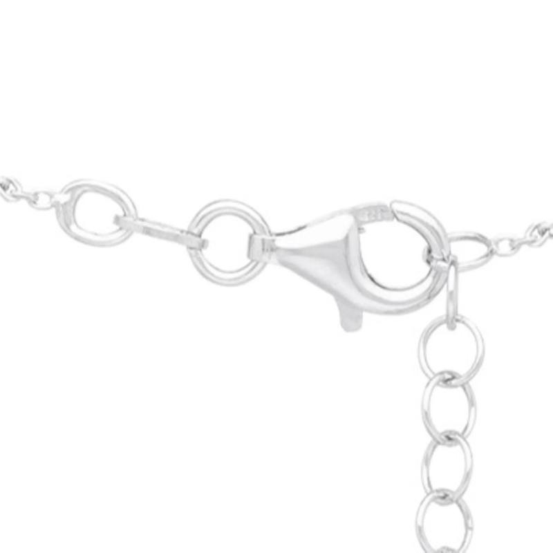 Mother of Pearl Heart Beaded Station Necklace in Sterling Silver – Image 4 of 4