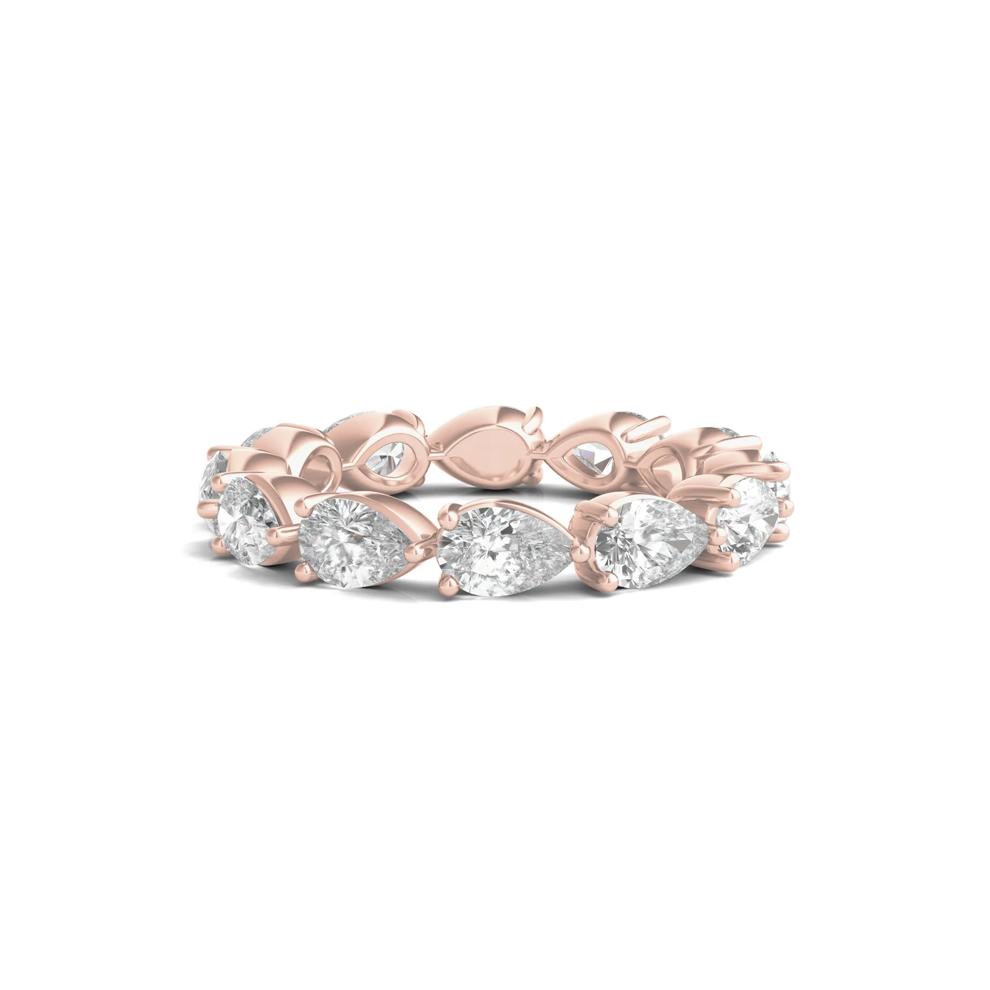 Pear-Cut Diamond Eternity Band in 14k Rose Gold (4 ct. tw.) – Image 1 of 3