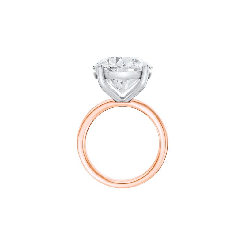 Lab Grown Diamond Round Solitaire Engagement Ring in 14K Rose and White Gold &#40;10 ct.&#41; – Image 2 of 4