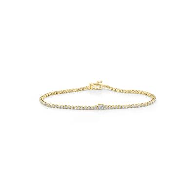 Lab Grown Diamond Line Bracelet in 10K Yellow Gold (2 ct. tw.)