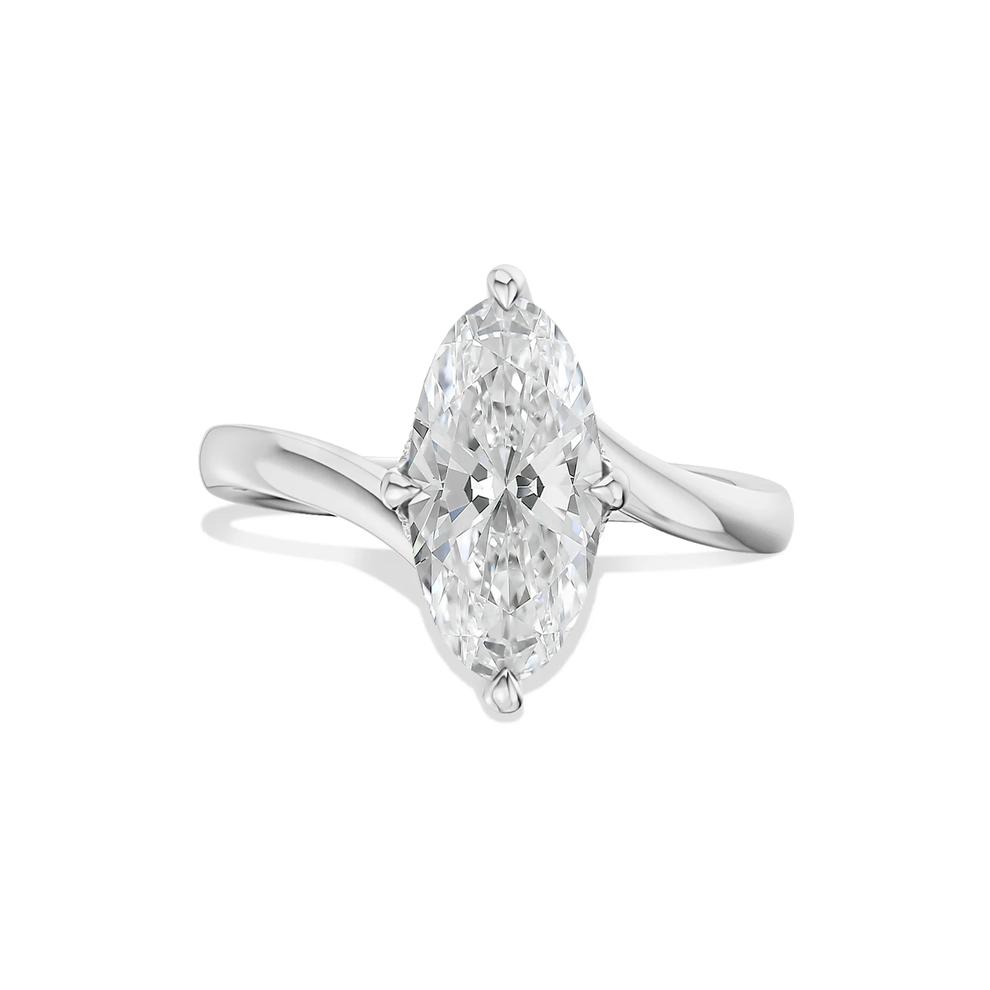 Andi Lab Grown Diamond Moval Engagement Ring in Platinum (2 1/7 ct. tw.) – Image 1 of 4