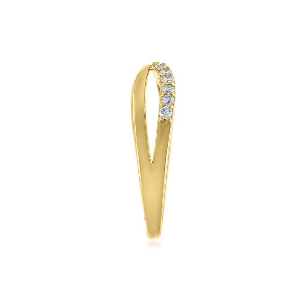 Diamond Crossover Band in 14K Yellow Gold (1/7 ct. tw.) – Image 3 of 3