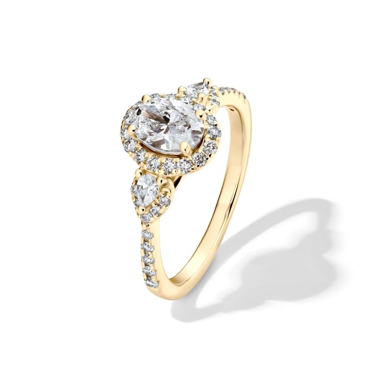 Lab Grown Diamond Oval Engagement Ring in 14K Yellow Gold &#40;1 ct. tw.&#41; – Image 4 of 4