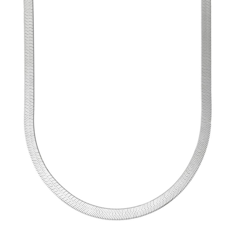 Polished Herringbone Chain in Sterling Silver – Image 1 of 4