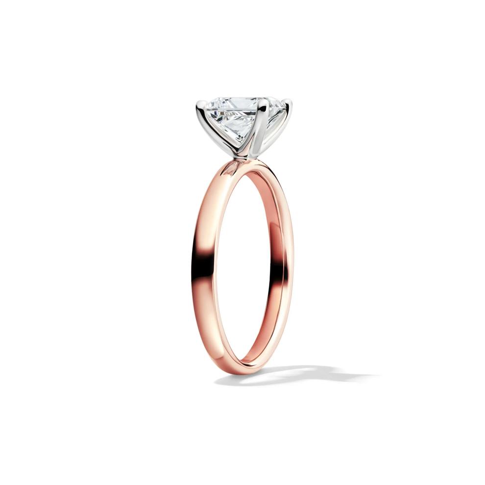 Diamond Princess Cut Solitaire Engagement Ring in 14K Rose Gold (1 1/2 ct.) – Image 3 of 5