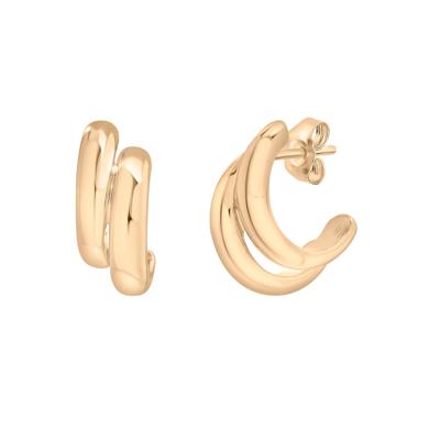 Double Row J-Hoops in Vermeil