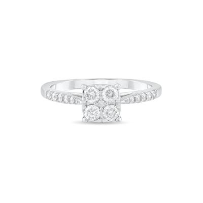Diamond Cushion-Shaped Composite Ring in 10K White Gold (1/2 ct. tw.)