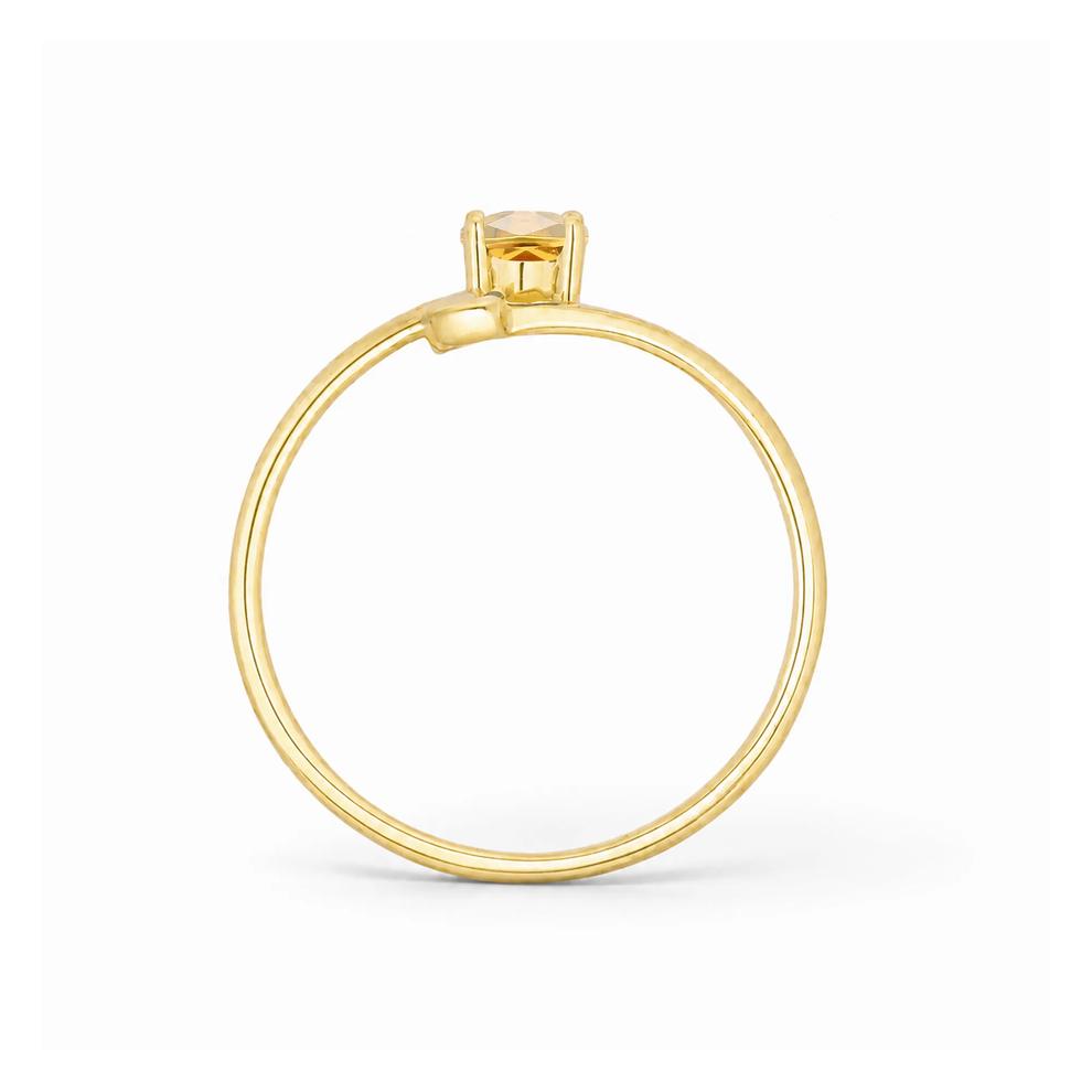 Yellow Citrine Twisted Ring in 10K Yellow Gold – Image 2 of 4