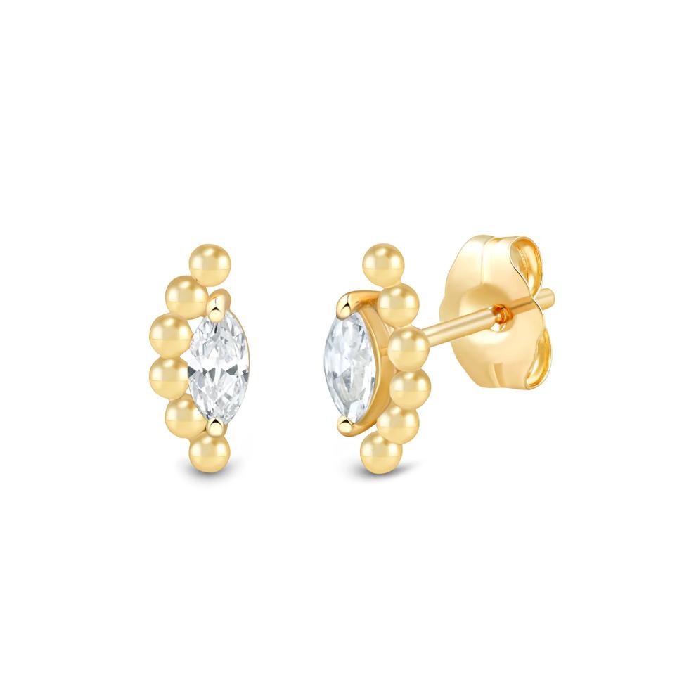 Lab Grown Diamond Marquise Earrings in Vermeil (1/4 ct. tw.) – Image 2 of 2