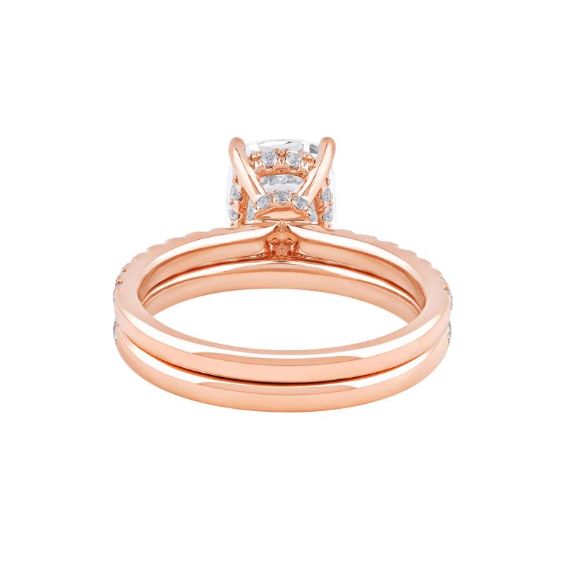 Charlotte Lab Grown Diamond Elongated Cushion-Cut Engagement Ring Set in 14K Rose Gold &#40;2 3/4 ct. tw.&#41; – Image 4 of 4