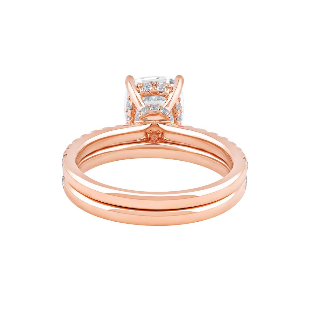 Charlotte Lab Grown Diamond Elongated Cushion-Cut Engagement Ring Set in 14K Rose Gold (2 3/4 ct. tw.) – Image 4 of 4