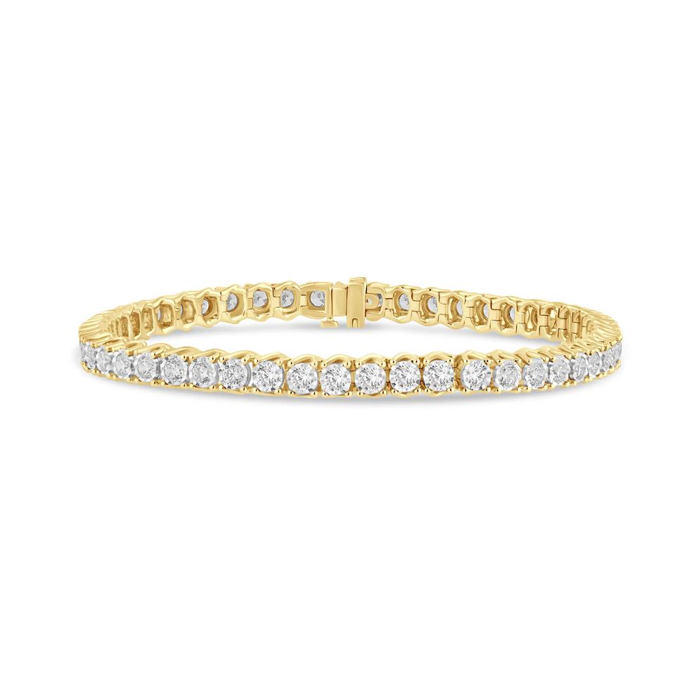 Men&rsquo;s Lab Grown Diamond Tennis Bracelet in 10K Yellow Gold (6 ct. tw.) – Image 1 of 1