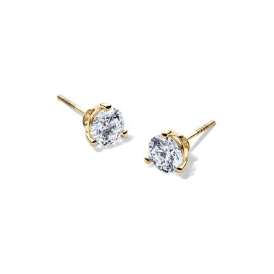 Lab Grown Diamond Round Martini Stud Earrings in 14K Yellow Gold (1 1/2 ct. tw.)