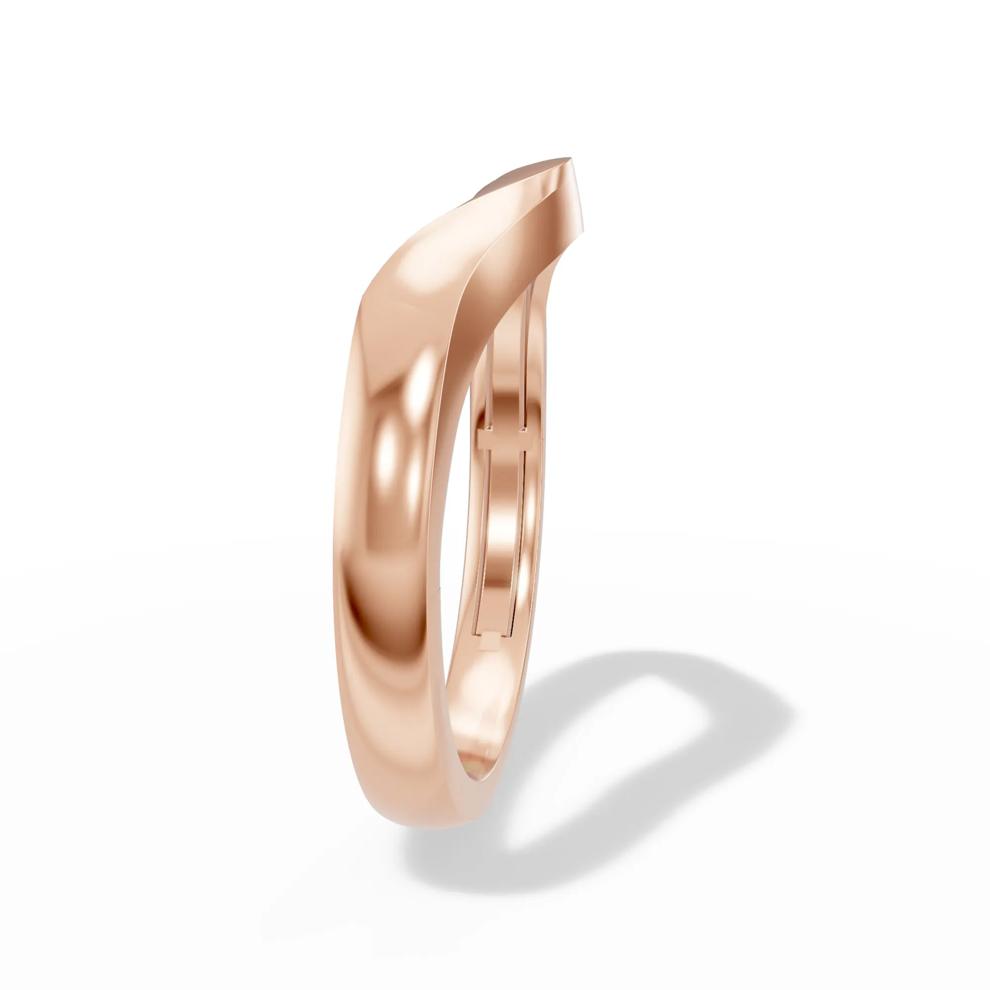 Plain 5MM Contour Band in 10K Rose Gold – Image 3 of 4