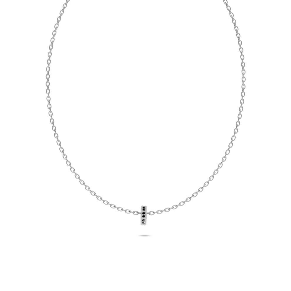Men's Black Lab Grown Diamond Hex Nut Pendant Necklace in Sterling Silver (1/2 ct. tw.) – Image 1 of 4