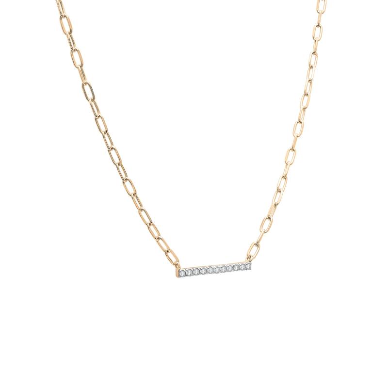 Diamond Bar Necklace in Vermeil &#40;1/10 ct. tw.&#41; – Image 2 of 6
