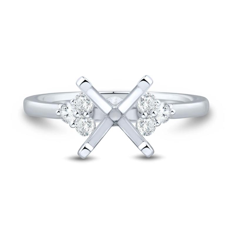Lab Grown Diamond Semi-Mount Engagement Ring in 14K White Gold &#40;1/4 ct. tw.&#41; &#40;Setting Only&#41; – Image 1 of 6
