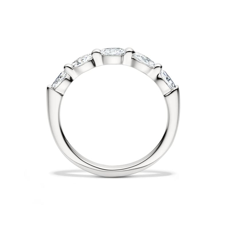 Lab Grown Diamond Marquise Anniversary Band in 14K White Gold &#40;1/2 ct. tw.&#41; – Image 2 of 4