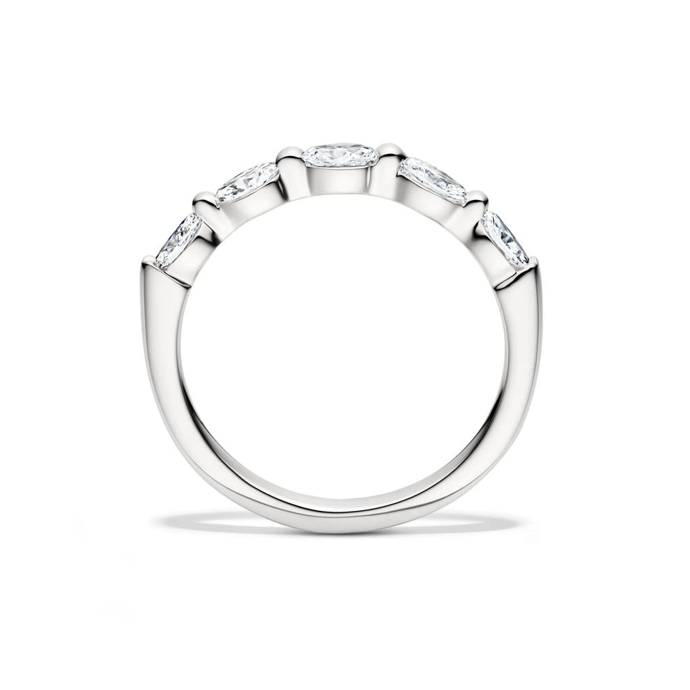 Lab Grown Diamond Marquise Anniversary Band in 14K White Gold (1/2 ct. tw.) – Image 2 of 4