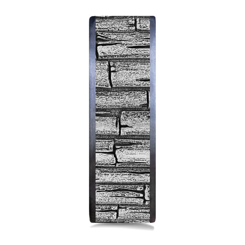 Men&rsquo;s Bamboo Stalks Wedding Band in 14K Gold &amp; Tantalum, 7.5MM – Image 3 of 3