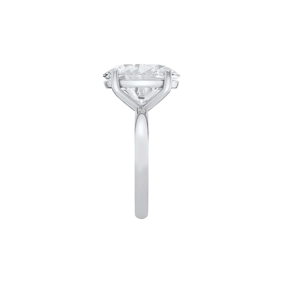Lab Grown Diamond Oval Solitaire Engagement Ring in 14K White Gold (6 ct. tw.) – Image 3 of 4