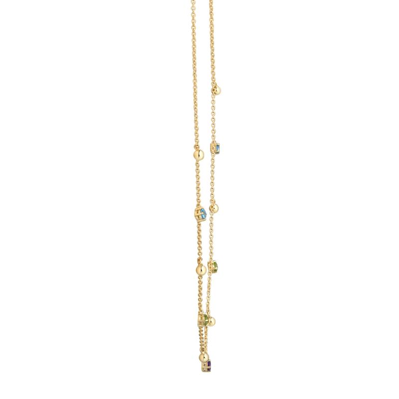 Gemstone Dangle Necklace in Vermeil – Image 2 of 3
