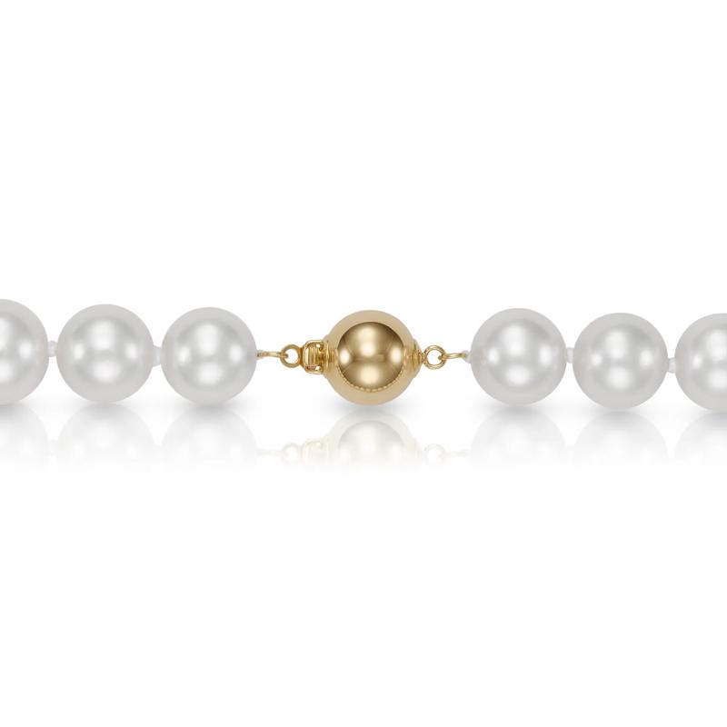 Freshwater Cultured Pearl Strand with Clasp of 14K Yellow Gold – Image 3 of 4