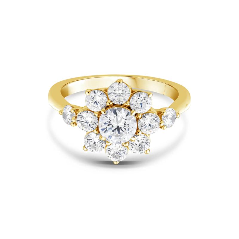 Lab Grown Diamond Starburst Ring in 14K Yellow Gold &#40;2 ct. tw.&#41; – Image 1 of 3